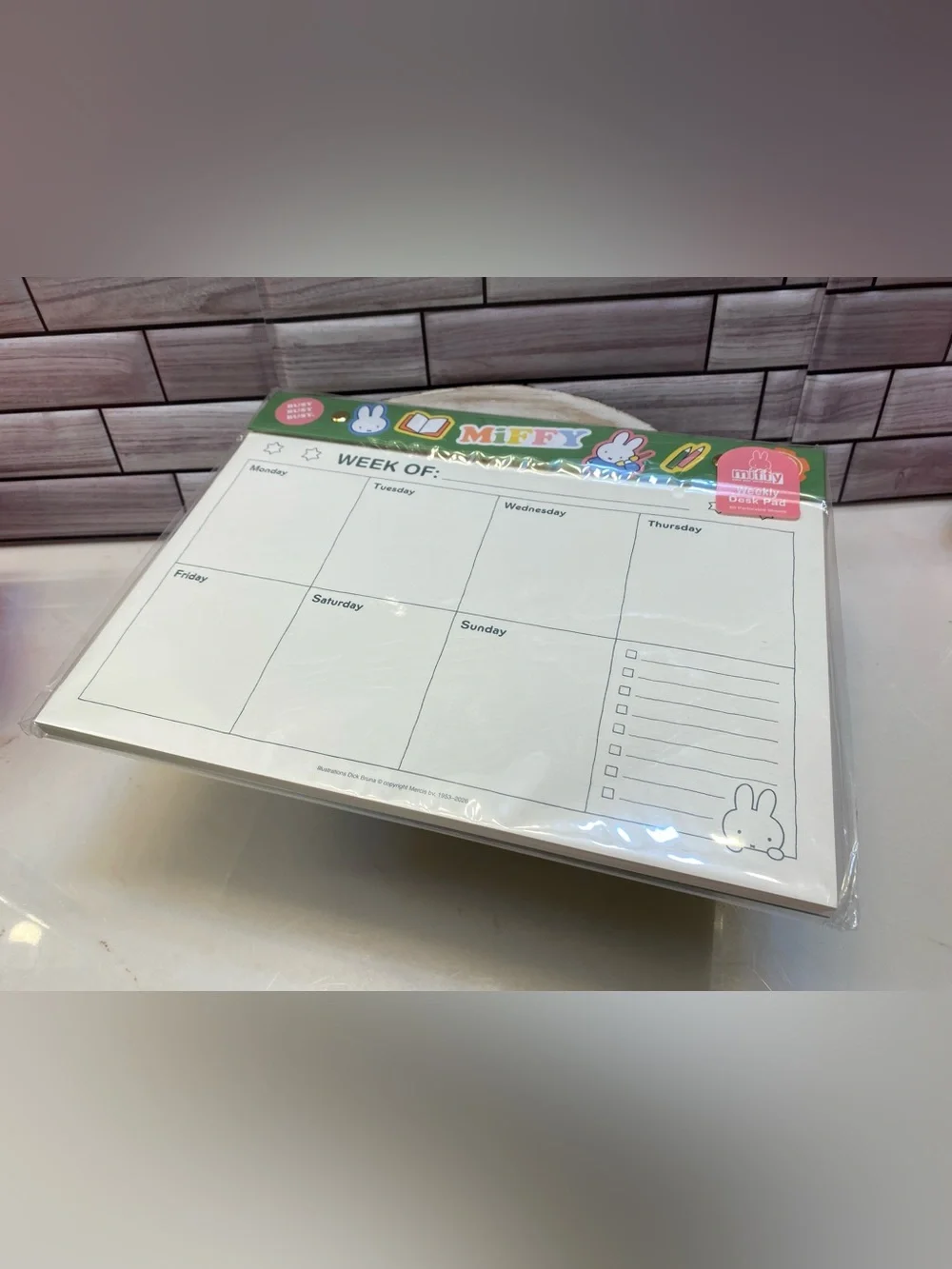 Miffy  ❤️Weekly desk pad 60 Perforated sheets Busy Busy Busy NEW